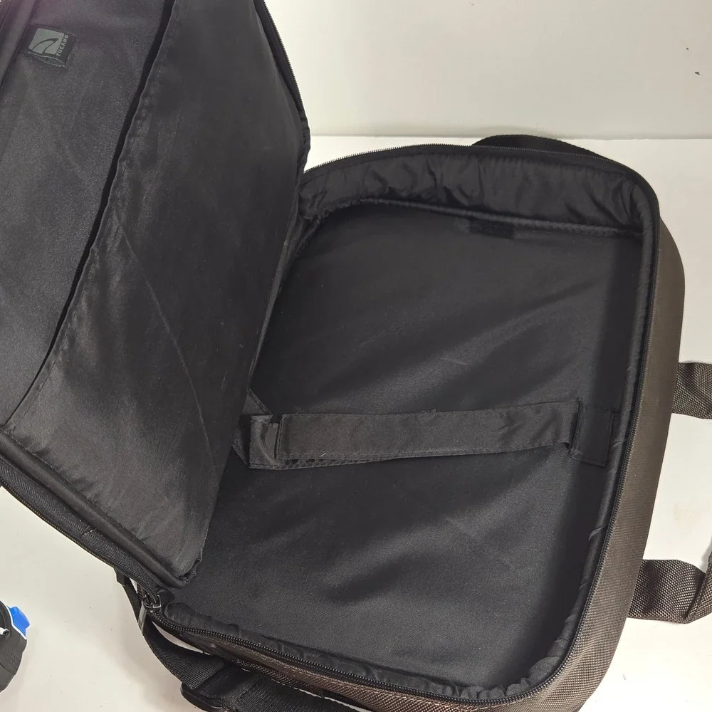 Tucano Prima Laptop Messenger Bag Brown Olive Ballistic Nylon Briefcase 16.5X12